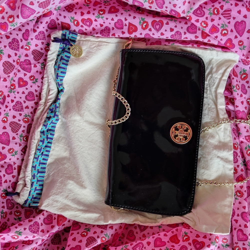 Tory Burch Patent Leather Crossbody With Dust Bag